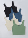 EZwear 4pack Solid Crop Tank Top