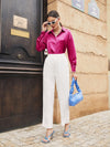 Button Up Drop Shoulder Shirt