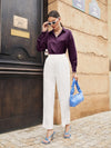 Button Up Drop Shoulder Shirt
