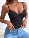 BAE Contrast Mesh Eyelash Lace Cami Bodysuit