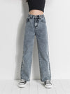 Girls High Waist Straight Leg Jeans