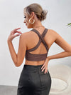 Ribbed Plunging Crisscross Crop Top