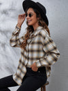Plaid Print Drop Shoulder Shirt