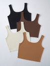 EZwear 4pack Solid Crop Tank Top