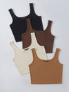 EZwear 4pack Solid Crop Tank Top