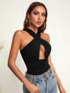 SXY Cross Wrap Cut Out Bodysuit