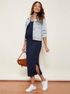 Maternity Split Side Cable Knit Dress