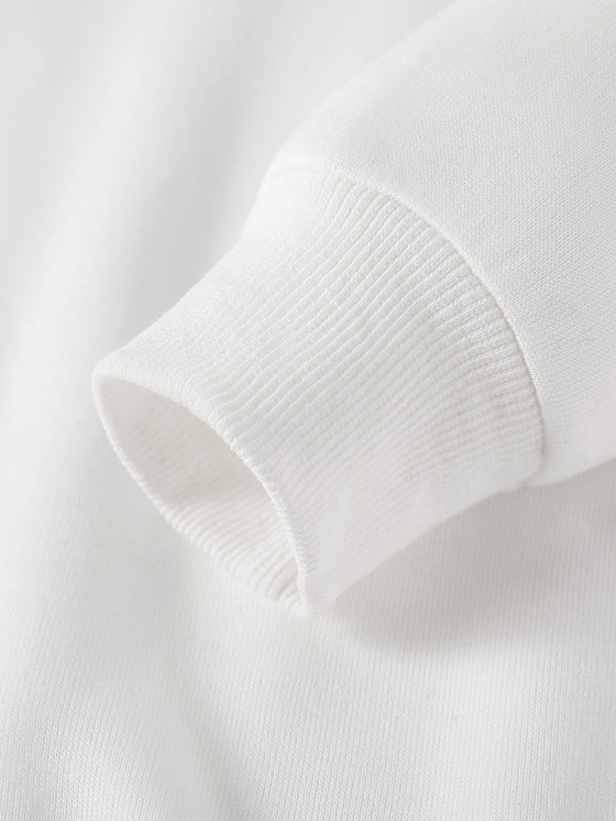 Letter Graphic Thermal Lined Sweatshirt