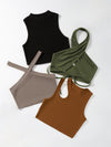 4pcs Rib knit Top