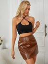 Tied Backless Crop Top