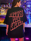 Slogan Graphic Oversized Tee