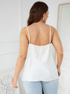 Plus Solid Scallop Trim Cami Top