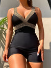 Contrast Trim One Piece Swimsuit