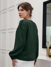 Puff Sleeve Solid Blouse