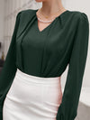 Puff Sleeve Solid Blouse