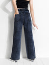 Girls High Waist Straight Leg Jeans