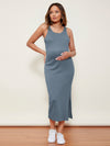 Maternity Split Side Cable Knit Dress