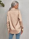 Leopard Jacquard Satin Blouse