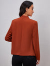 Solid Notch Neck Blazer