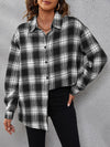 Plaid Print Drop Shoulder Shirt