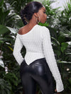 Asymmetrical Neck Cut Out Asymmetrical Top