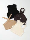 4pcs Rib knit Top