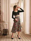 Frenchy Allover Floral Print Flare Skirt