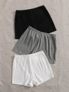 Plus 3 Pack Rib knit Biker Shorts