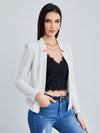 Solid Notch Neck Blazer
