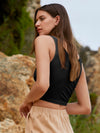Rib knit Crop Tank Top