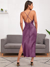 Crisscross Back High Split Dress