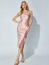 Crisscross Back High Split Dress