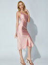Crisscross Back High Split Dress