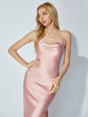 Crisscross Back High Split Dress
