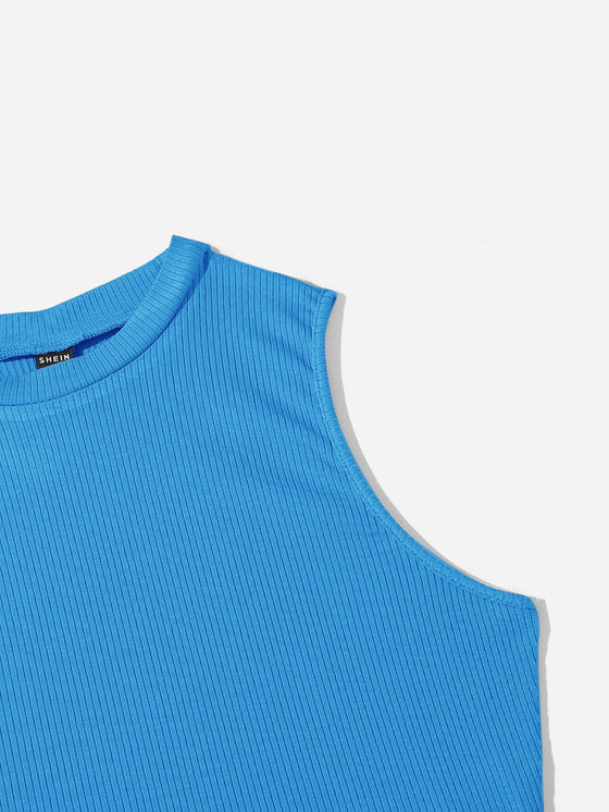 Crisscross Tie Back Crop Tank Top