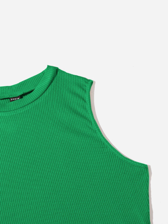 Crisscross Tie Back Crop Tank Top