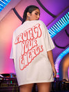 Slogan Graphic Oversized Tee