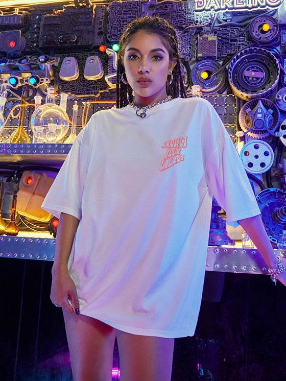 Slogan Graphic Oversized Tee