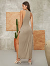 Tie Front Split Thigh Dress