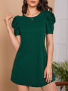 Clasi Puff Sleeve Solid Dress