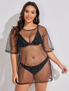  Plus Sheer Mesh Cover Up