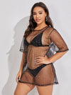 Plus Sheer Mesh Cover Up