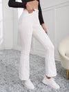 High Waist Flare Leg Corduroy Pants