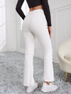 High Waist Flare Leg Corduroy Pants