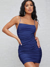 BAE Ruched Detail Glitter Dress