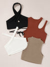 4pcs Rib knit Top