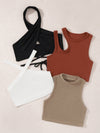 4pcs Rib knit Top