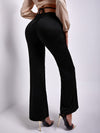 Crisscross Tie Back Flare Leg Pants
