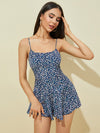 Ditsy Floral Ruched Bust Slip Romper