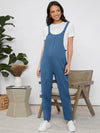 Maternity Solid Pinafore Jumpsuit Without Tee